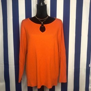 Lane Bryant orange sweater